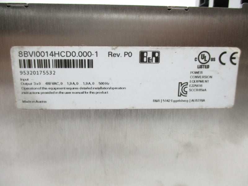 ACOPOS 8BVI0014HCD0.000-1 480VAC UNMP