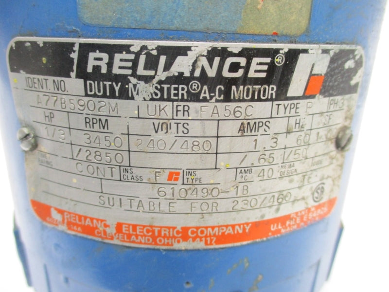 RELIANCE ELECTRIC A77B5902M-UK 240/480V 1.3A UNMP
