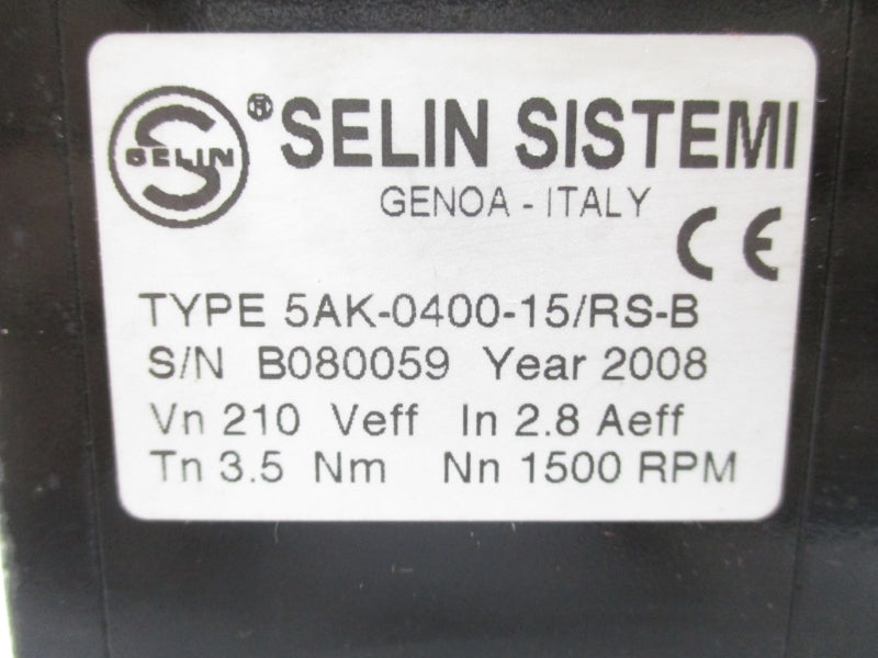 SELIN SISTEMI 5AK-0400-15/RS-B 210V 2.8A NSMP