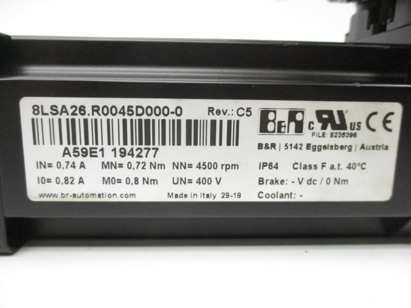 B&R AUTOMATION 8LSA26.R0045D000-0 400V 0.82A NSNP