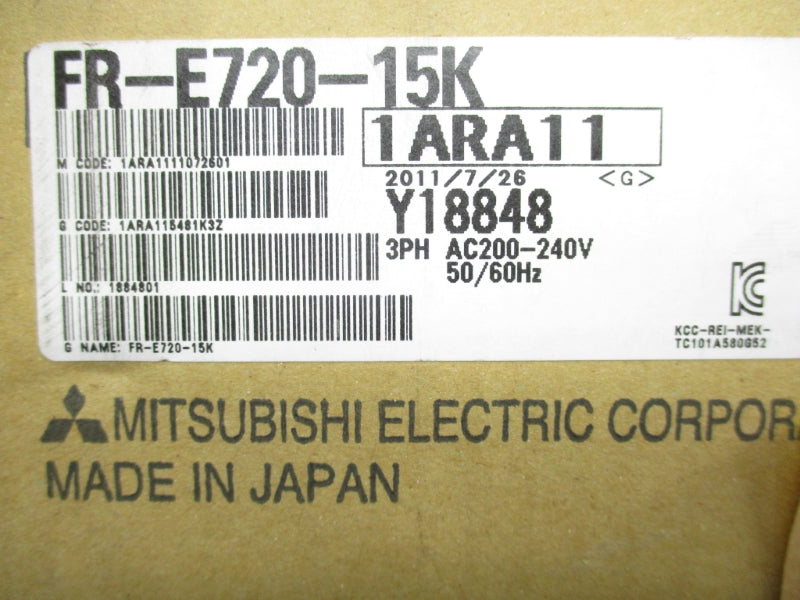 MITSUBISHI FR-E720-15K 200-240VAC 89.4A NSMP