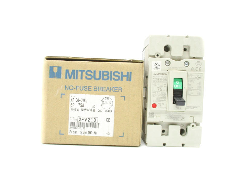 MITSUBISHI NF100-CVFU3075 NF100-CVFU 240VAC 75A NSMP