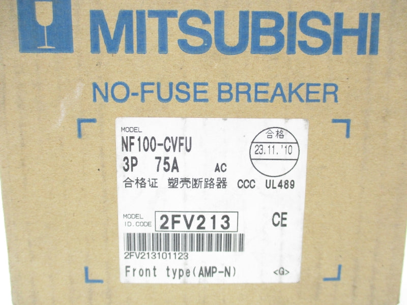 MITSUBISHI NF100-CVFU3075 NF100-CVFU 240VAC 75A NSMP