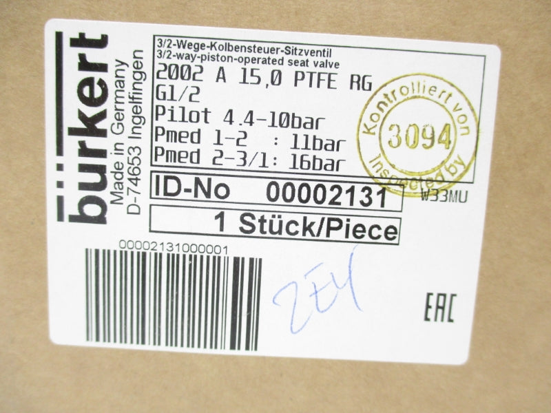 BURKERT 00002131 NSMP