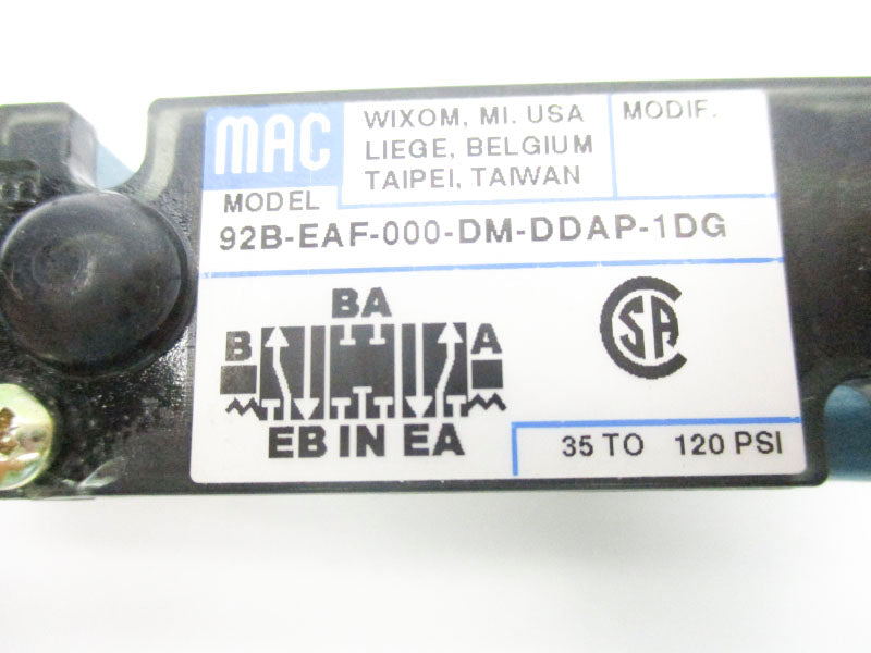 MAC 92B-EAF-000-DM-DDAP-1DG 120PSI NSNP