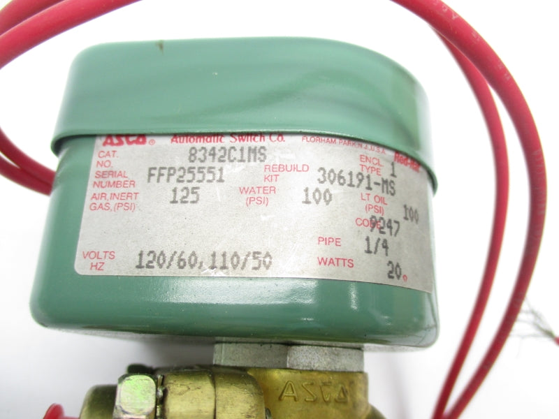 ASCO 8342C1MS 120/60 110/50 100PSI 1/4" NSNP