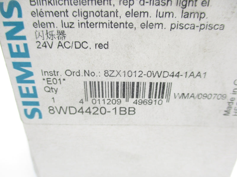 SIEMENS 8WD4320-1BB 24VAC/DC (NO BULB) NSMP