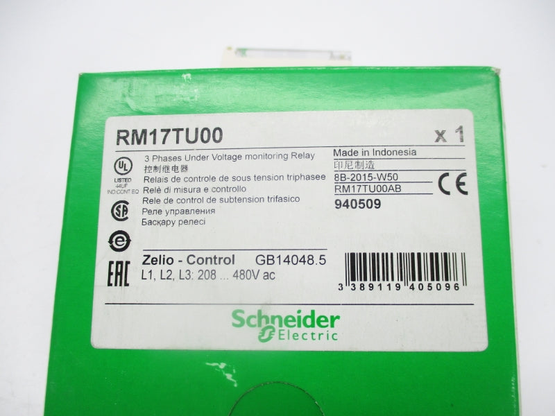 SCHNEIDER ELECTRIC RM17TU00 480VAC 0-10S NSMP