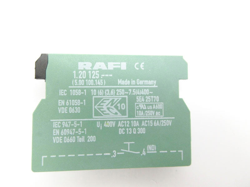 RAFI 5.00100.145 1.20125 400VAC 10A NSNP