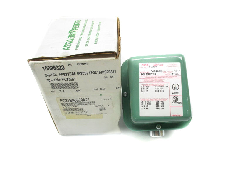 ASCO PG21B/RG20A21 125/250VAC 5A NSMP