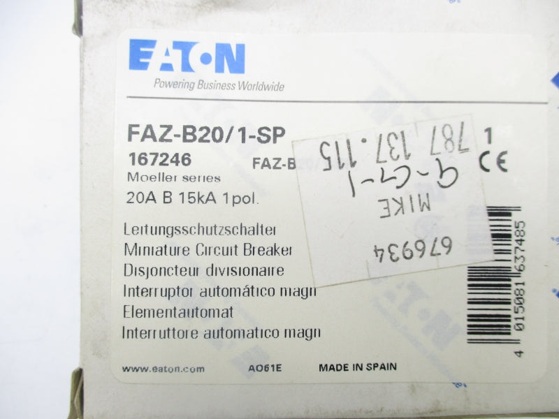 EATON FAZ-B20/1-SP 20A NSMP