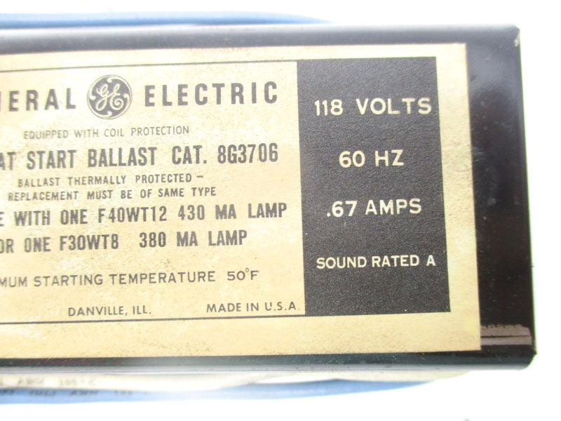 GENERAL ELECTRIC 8G3706 118V .67A NSNP