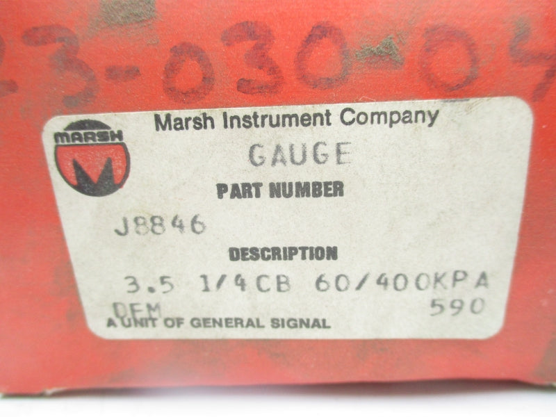 MARSH J8846 0-60PSI NSMP
