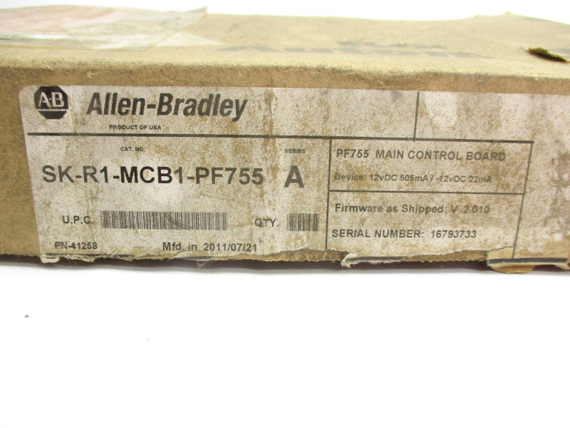 ALLEN BRADLEY SK-R1-MCB1-PF755 SER. A F/W V.2010 12VDC NSMP