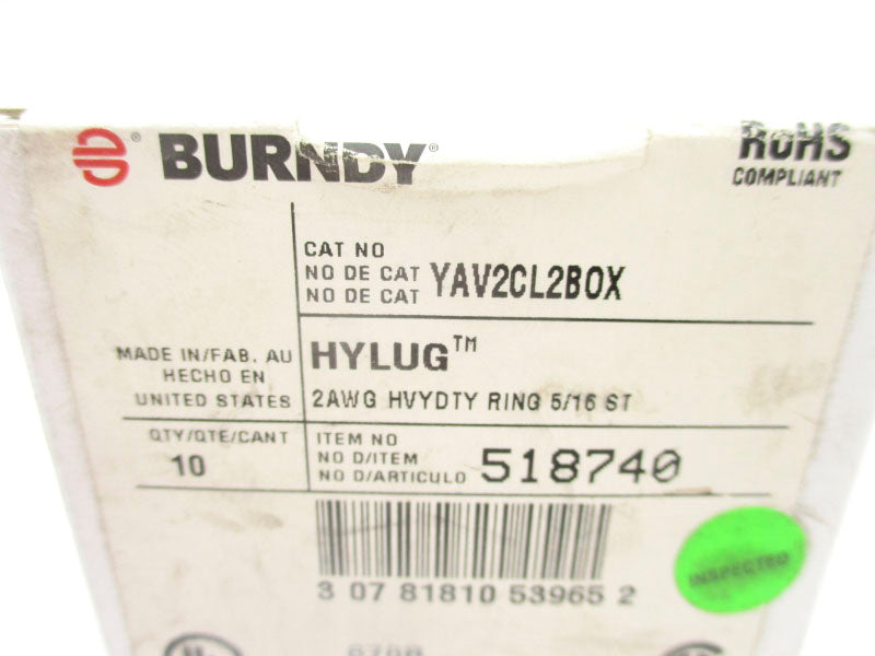 BURNDY YAV2CL2BOX (PKG OF 10) NSFS