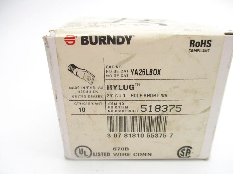 BURNDY YA26LBOX (PKG OF 10) NSFS
