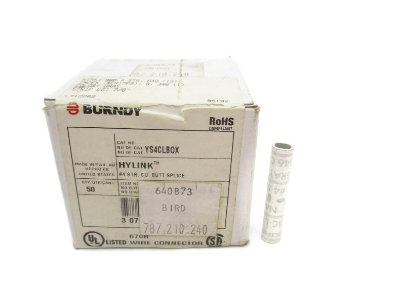 BURNDY YS4CLBOX (APPROX 50PCS) NSMP