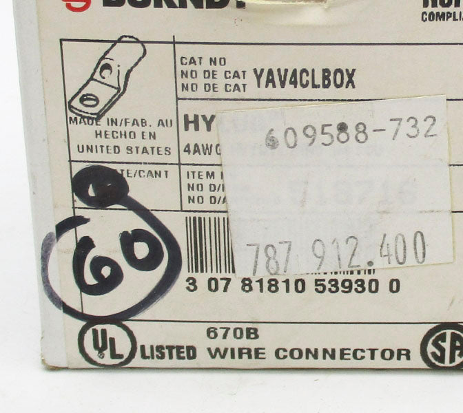 BURNDY YAV4CLBOX (APPROX 60) NSMP