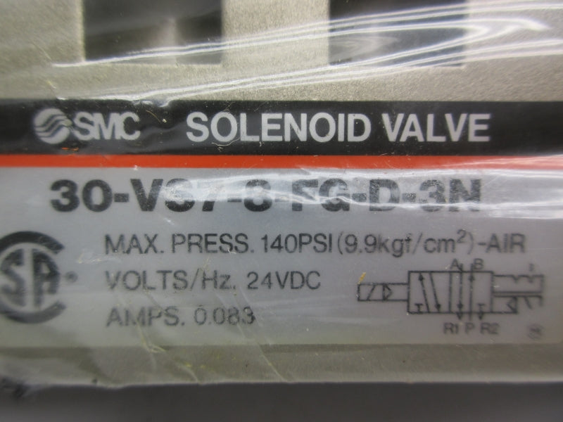 SMC 30-VS7-8-FG-D-3N 24VDC 0.083A 140PSI NSMP