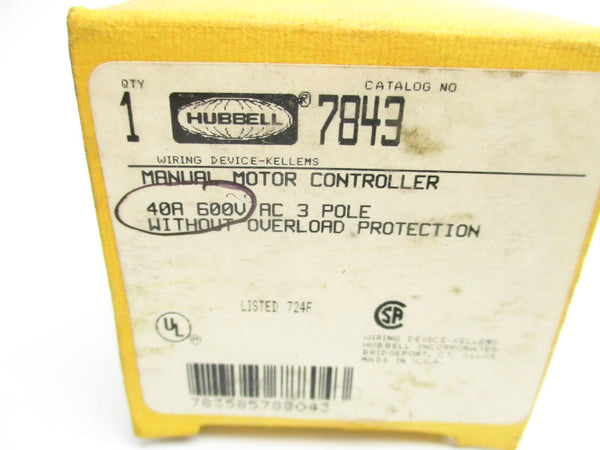 HUBBELL 7843 600VAC 40A NSMP