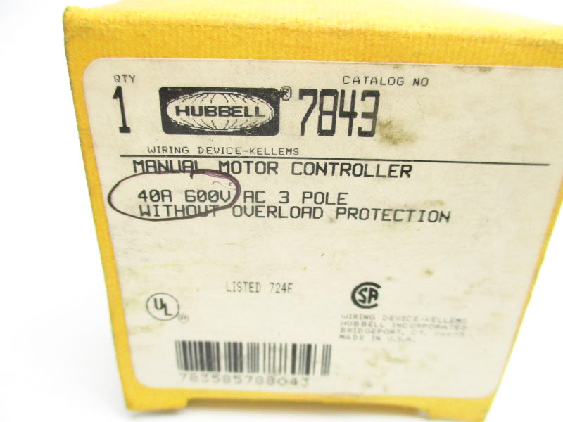 HUBBELL 7843 600VAC 40A NSMP