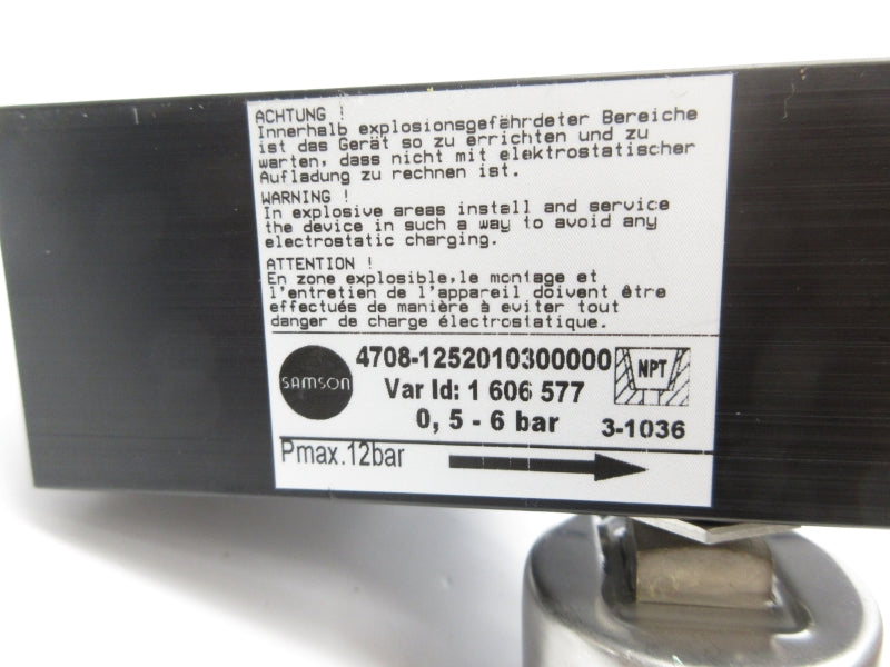 SAMSON 4708-1252010300000 1606577 0-6PSI NSNP