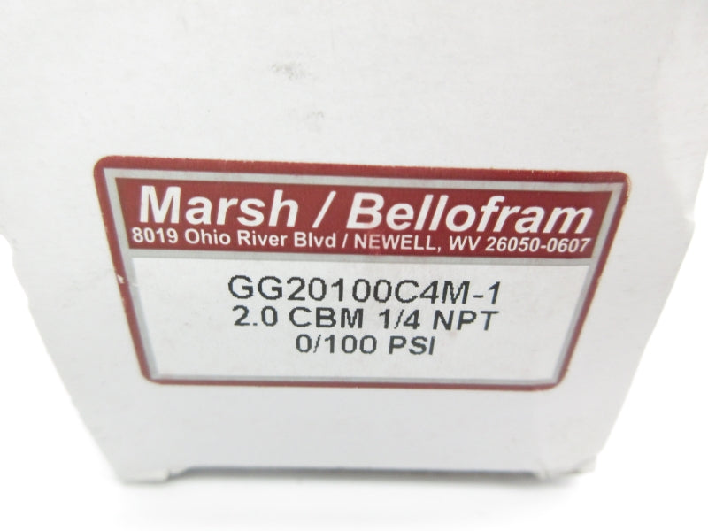 MARSH BELLOFRAM GG20100C4M-1 0/100PSI 1/4" NSMP