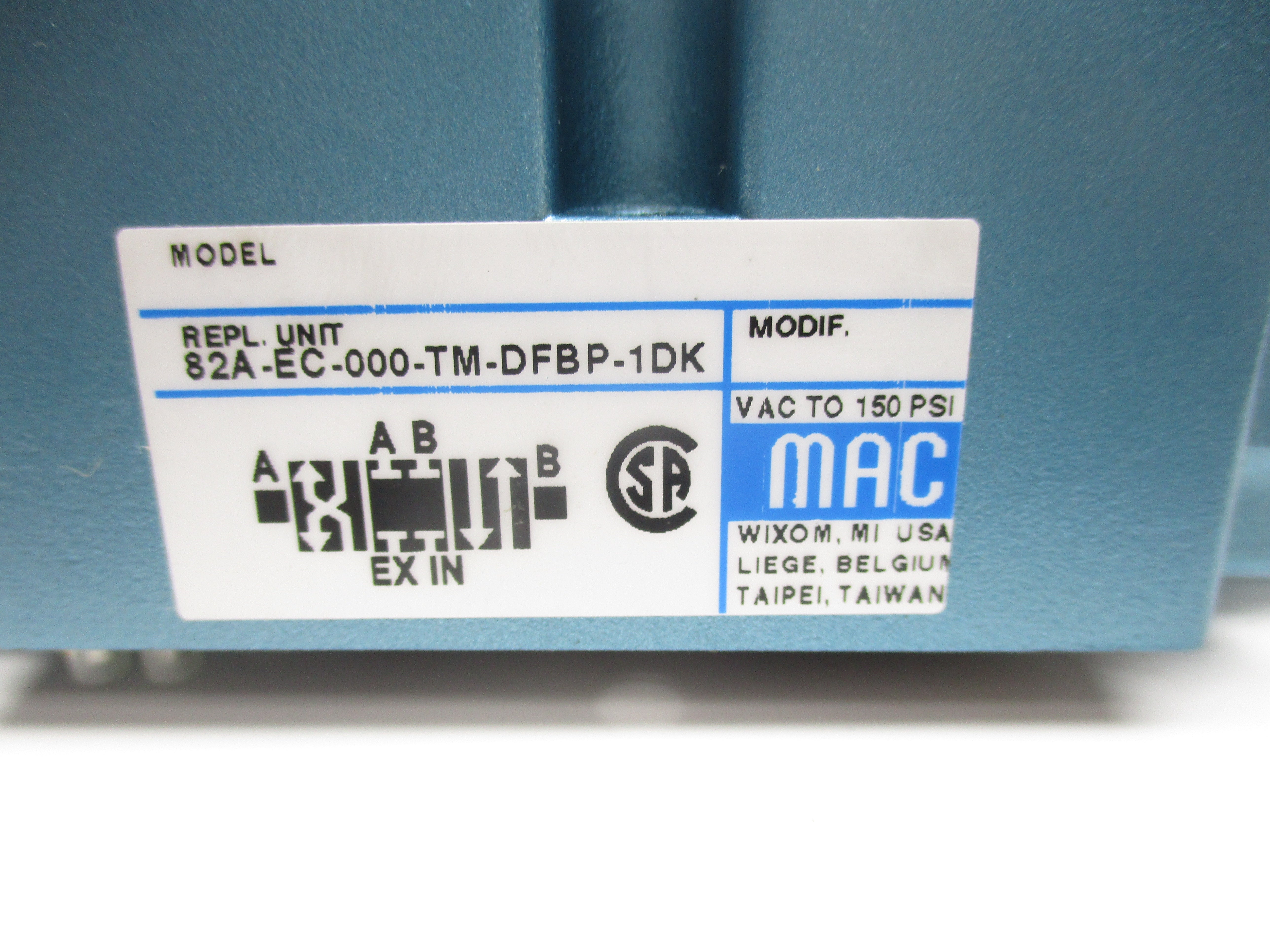 MAC 82A-EC-000-TM-DFBP-1DK 24VDC 150PSI NSNP