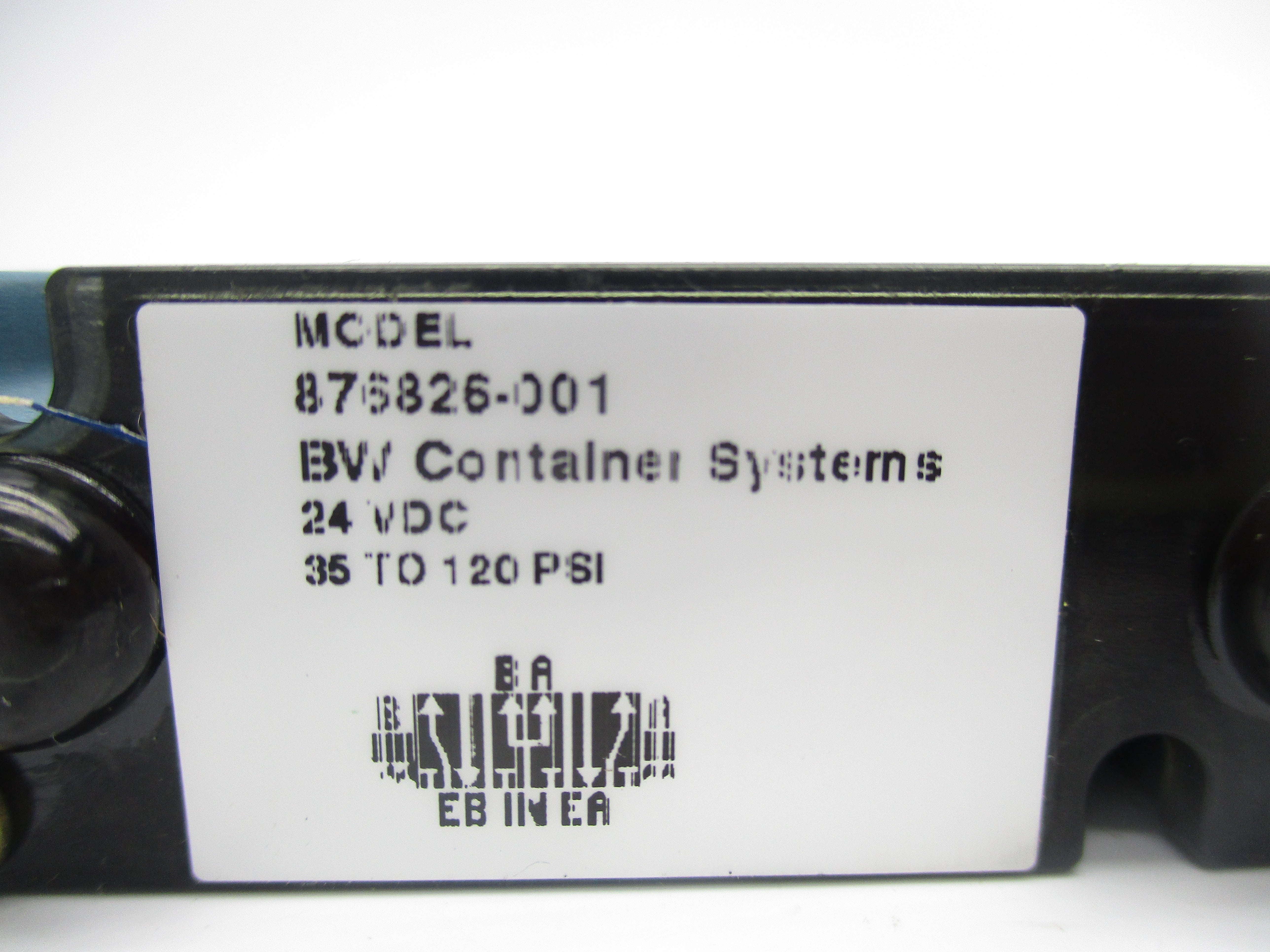 BW CONTAINER SYSTMES 876826-001 24VDC 35-120PSI NSNP