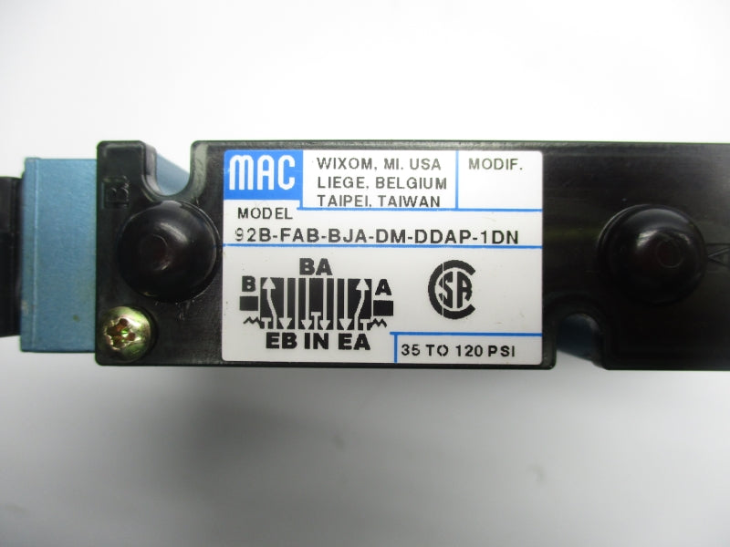 MAC 92B-FAB-BJA-DM-DDAP-1DN 24VDC 35-120PSI NSNP