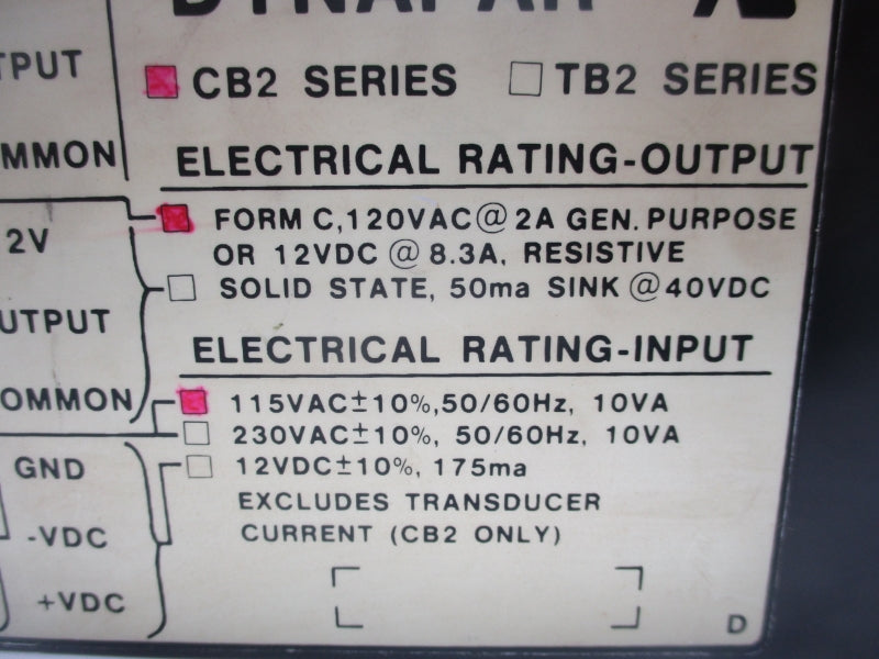DYNAPAR CB2 115VAC UNMP
