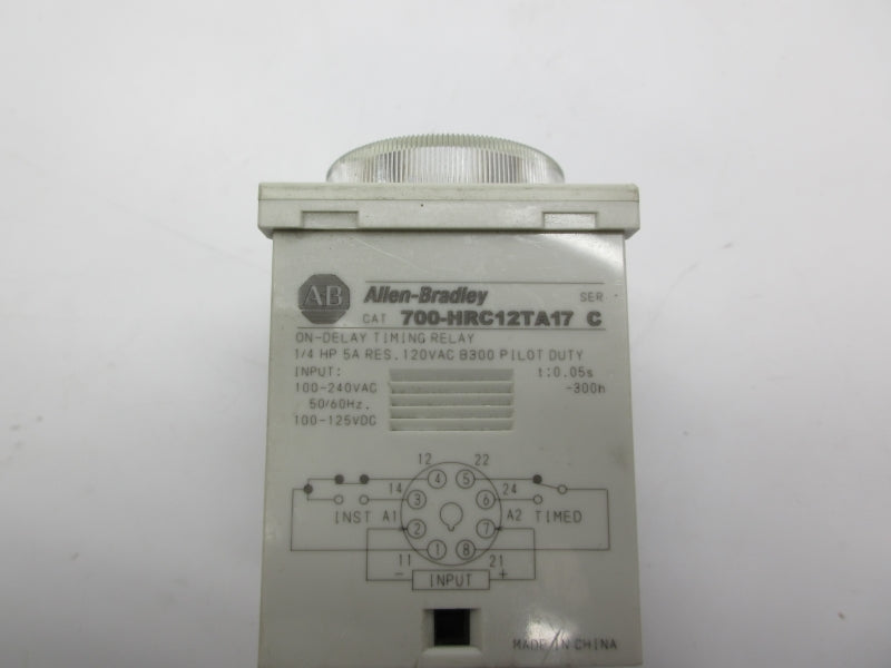 ALLEN BRADLEY 700-HRC12TA17 SER. C 100-240VAC 5A 0.05S-300H NSNP