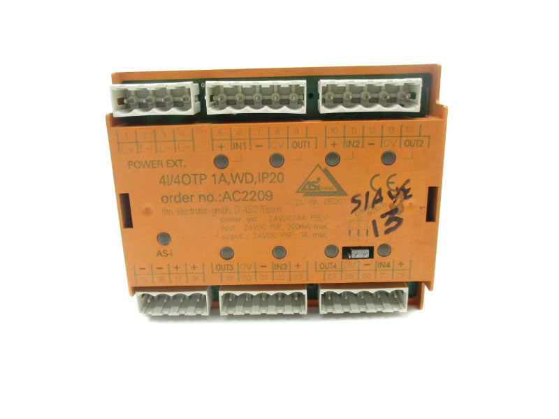 IFM EFECTOR 4I/4OTP1A,WD,IP20 AC2209 24VDC 4A UNMP