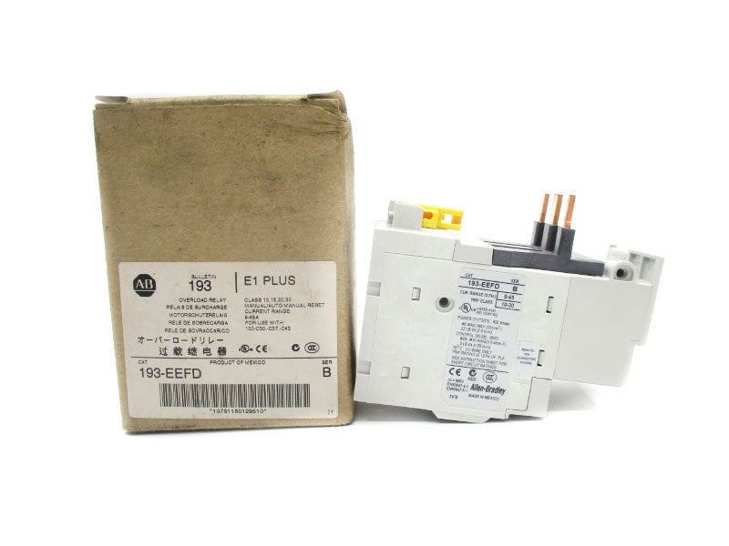 ALLEN BRADLEY 193-EEFD SER. B 600V 9-45A (BR/WH) NSMP
