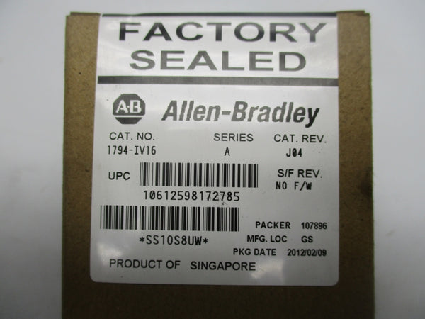 ALLEN BRADLEY 1794-IV16 SER. A DATE: 2012 NSFS