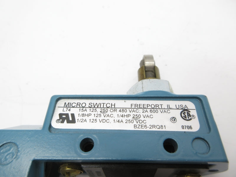MICRO SWITCH BZE6-2RQ81 600VAC 2A (AS PICTURED) NSNP