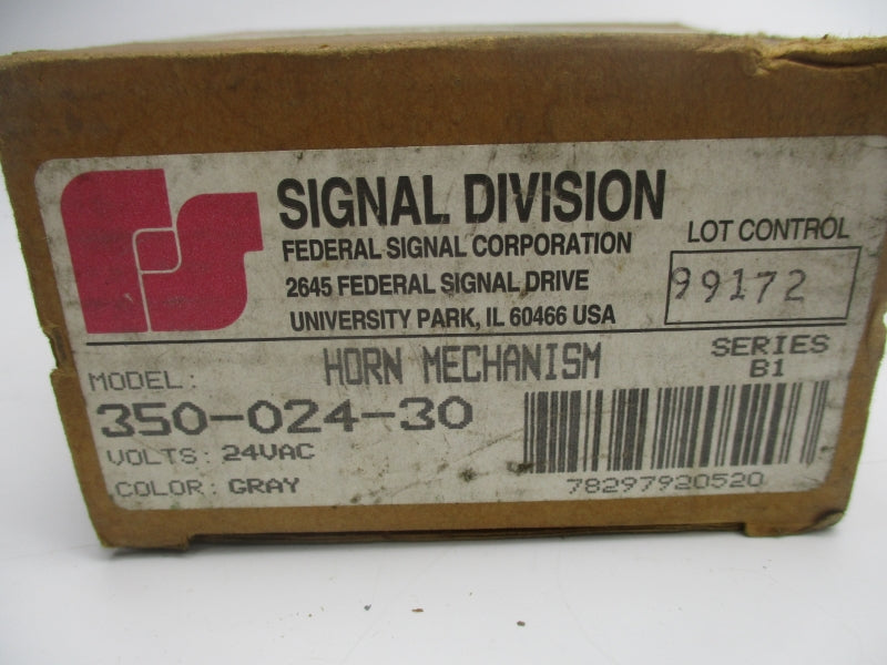 FEDERAL SIGNAL 350-024-30 SER. B1 24VAC 0.9A NSMP