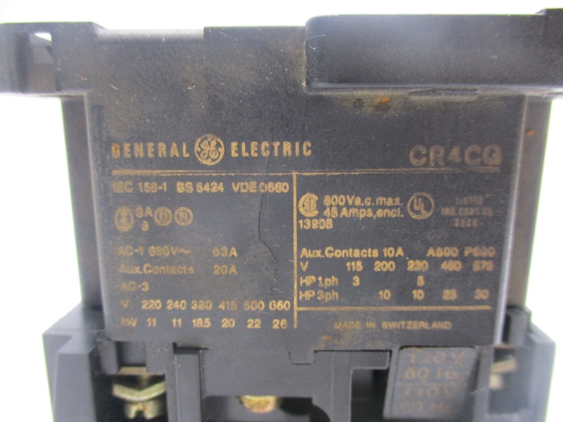 GENERAL ELECTRIC CR4CG11 110/120V 63A NSNP