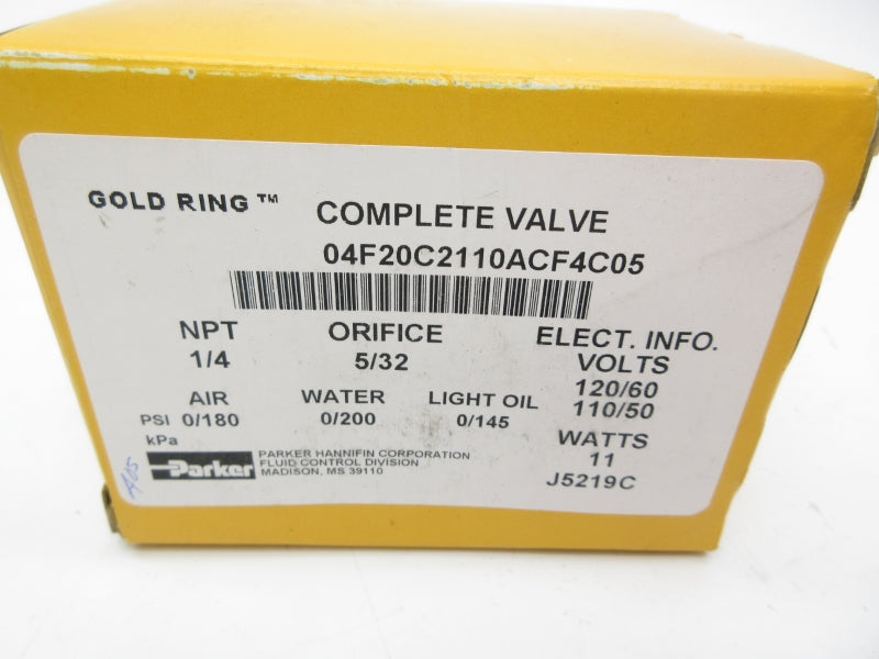 INDUSTRIAL MRO 04F20C2110ACF4C05 110/120V 0/200PSI 1/4" NSMP