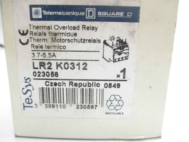 TELEMECANIQUE LR2K0312 3.7-5.5A NSMP