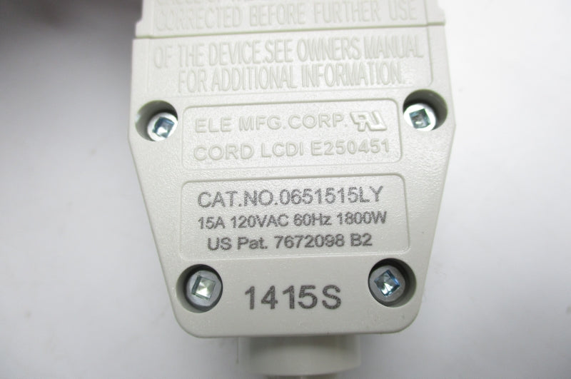 ELE MFG 0651515LY 120VAC 15A NSNP
