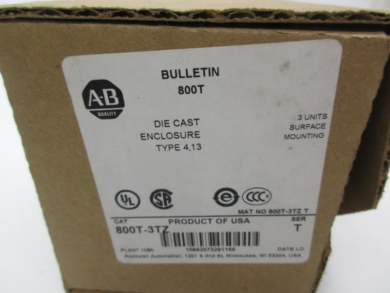 ALLEN BRADLEY 800T-3TZ SER. T (AS PICTURED) (BR/WH) NSMP