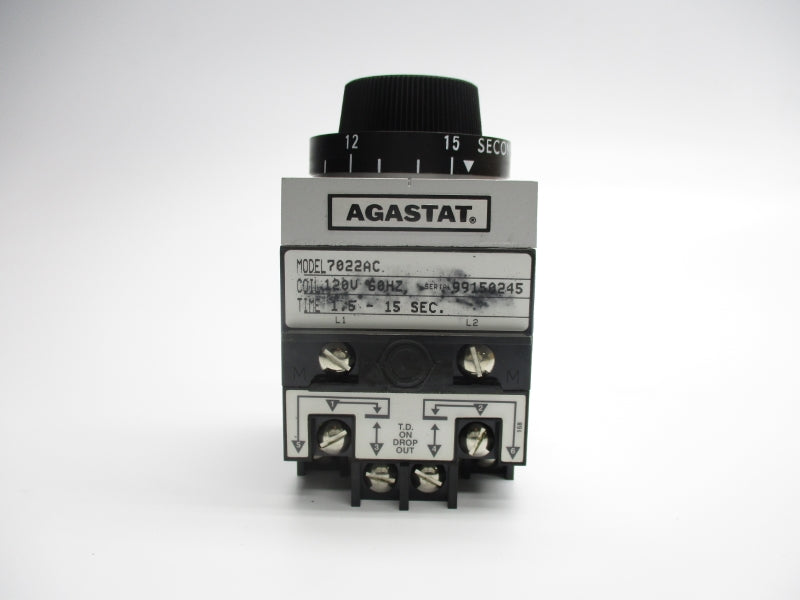 AGASTAT 7022AC 120V 1.5-15S (AS PICTURED) NSNP