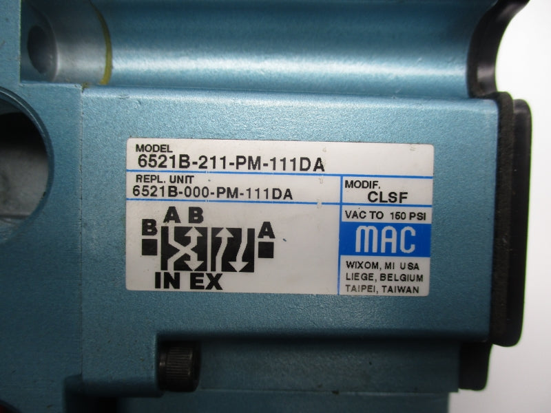 MAC 6521B-211-PM-111DA 150PSI 110/120V NSNP