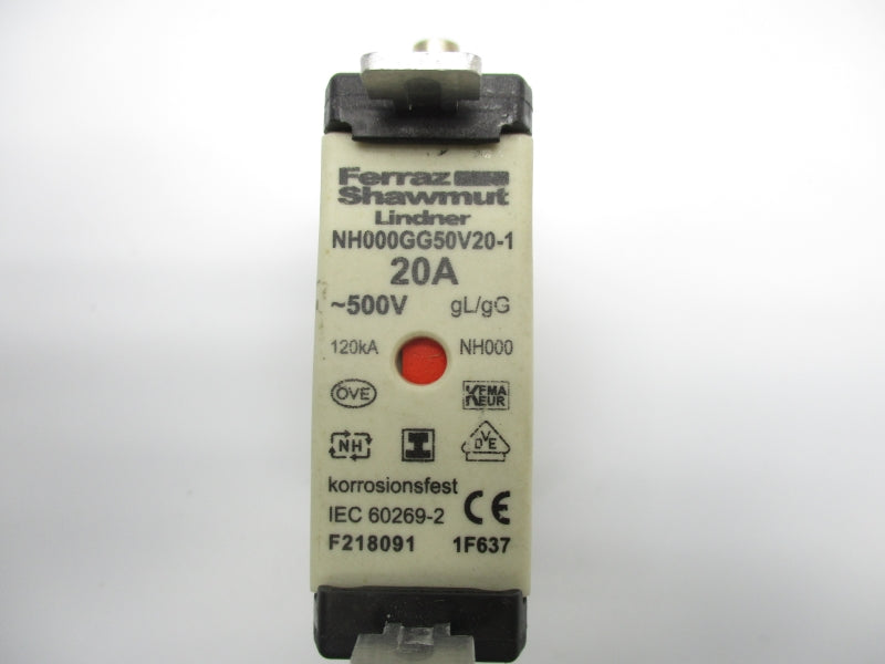 FERRAZ SHAWMUT NH000GG50V20-1 500V 20A NSNP