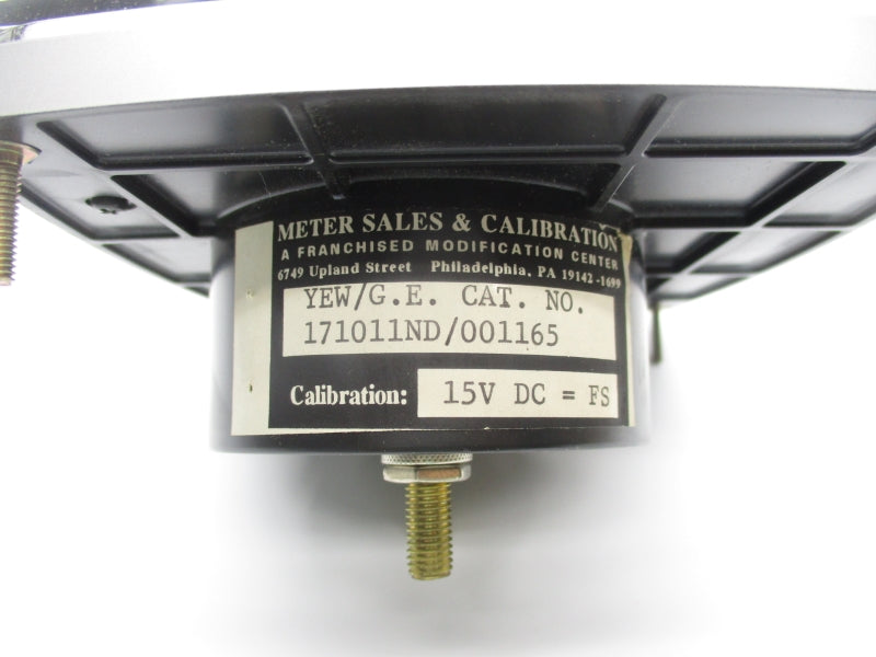 METER SALES&CALIBRATION 171011ND/001165 15VDC 0-600DC NSNP