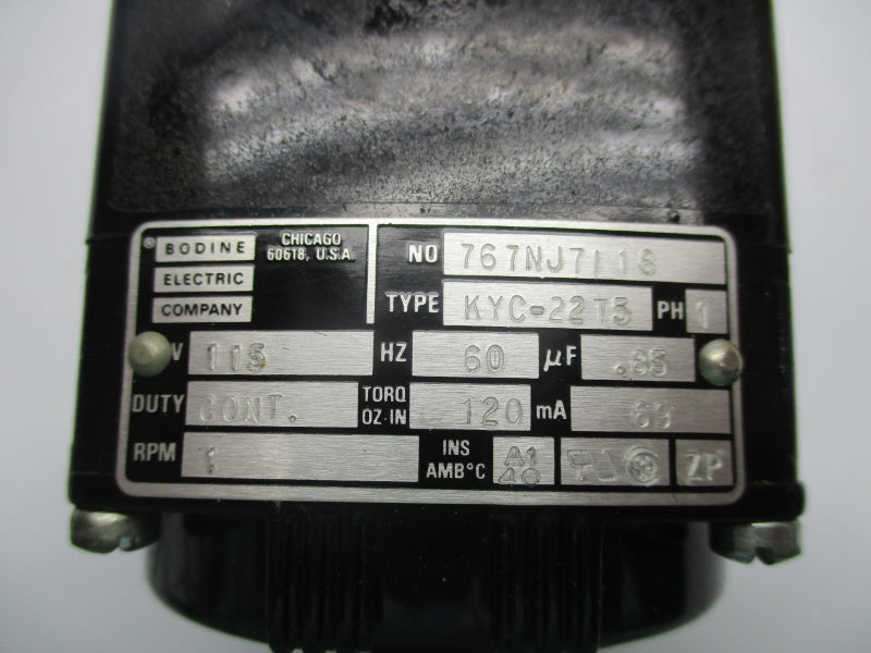 BODINE ELECTRIC KYC-22T5 115V UNMP