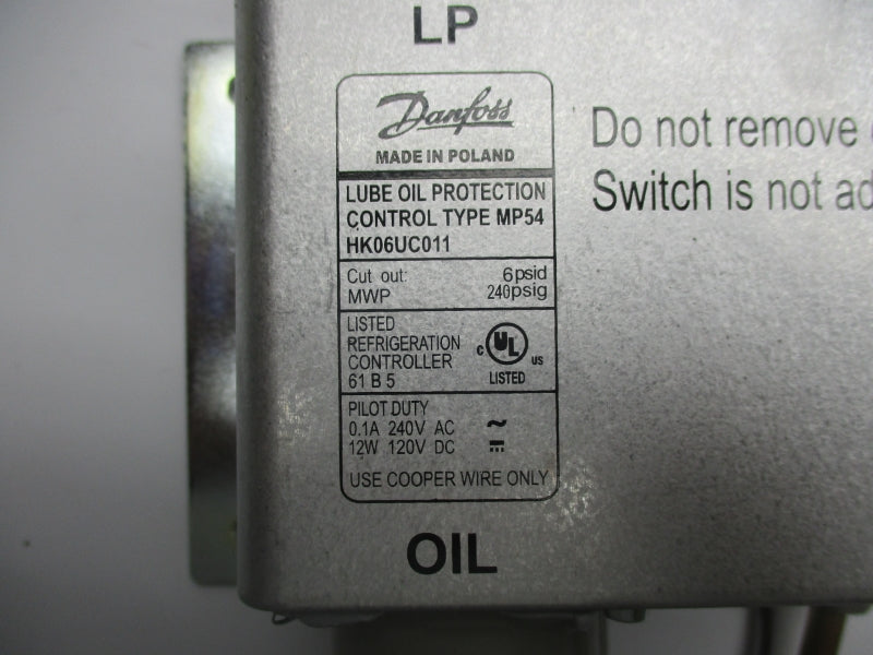 DANFOSS HK06UC011 240VAC 0.1A 240PSI NSNP