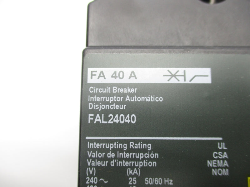 SQUARE D FAL24040 480V 40A NSNP