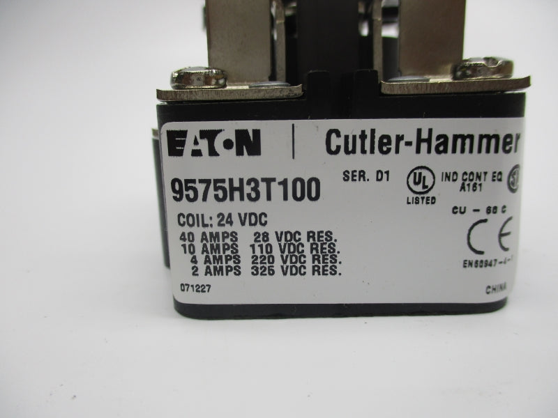 CUTLER HAMMER 9575H3T100 SER. D1 24VDC 40A NSNP